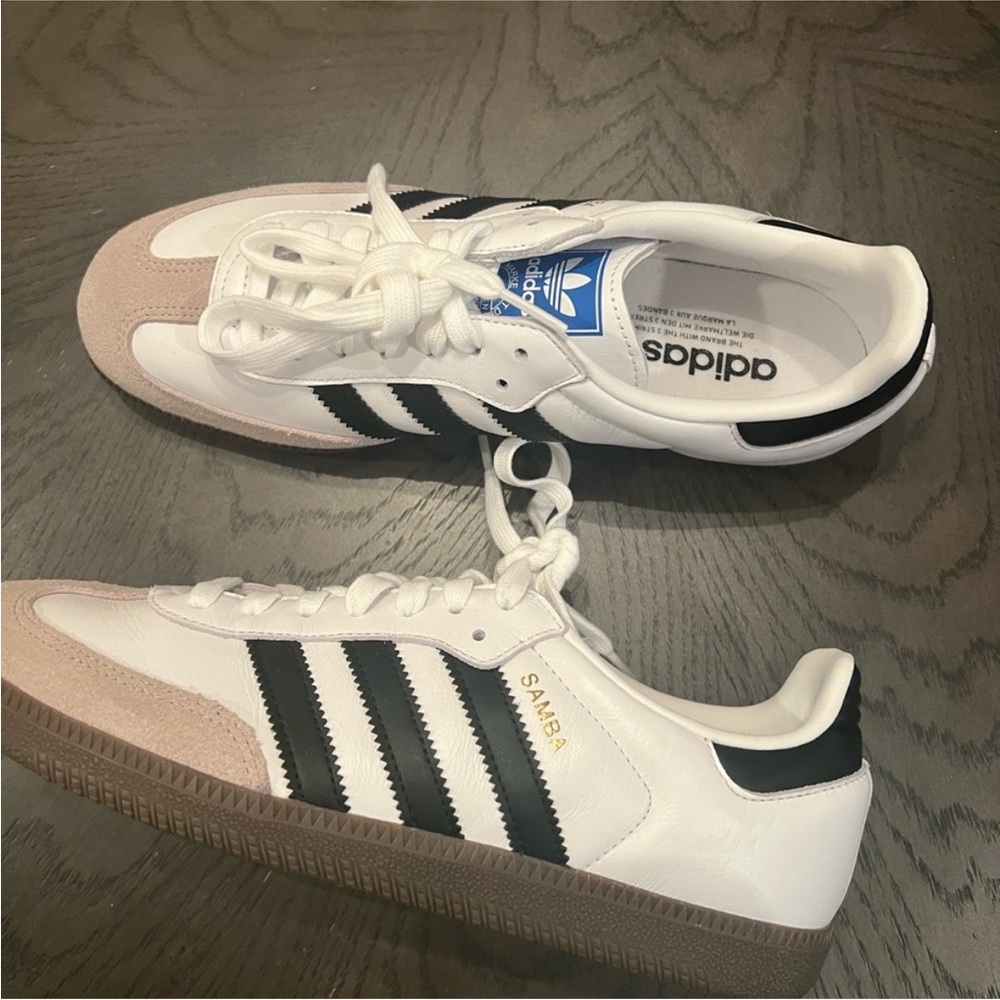Adidas samba white and black
